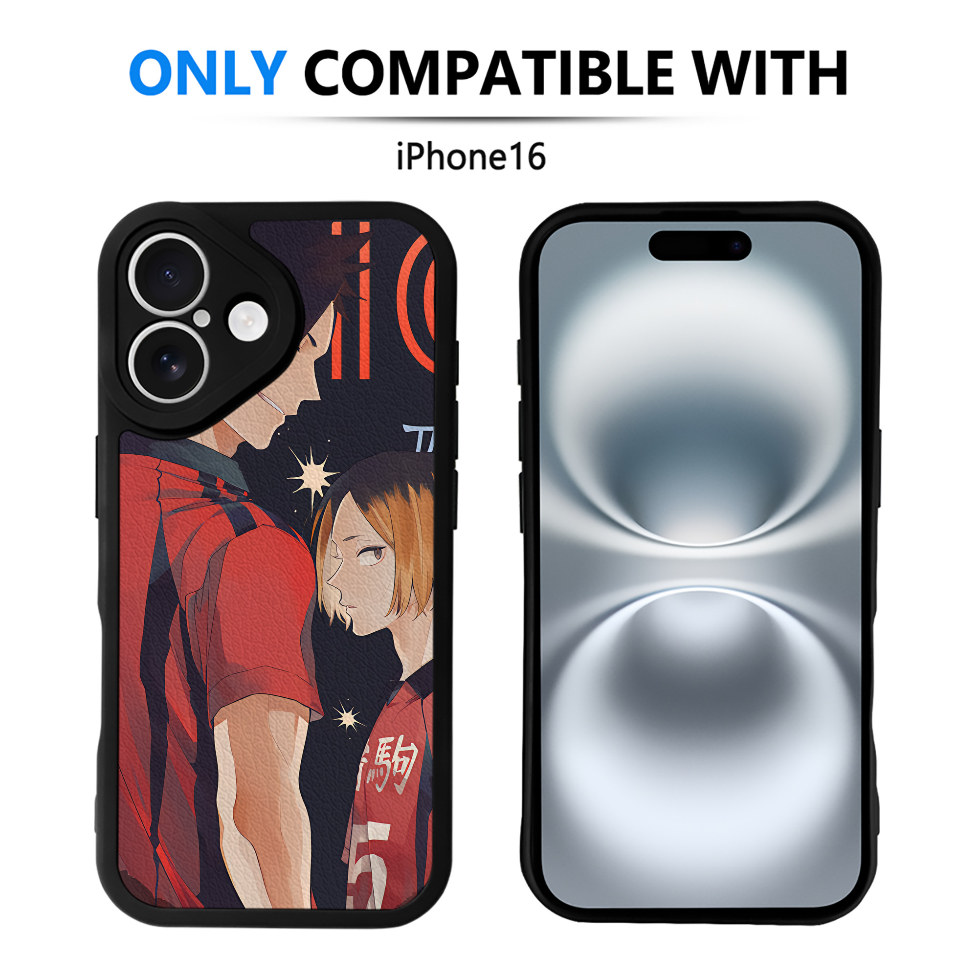 （画像用） ハイキュー!! Haikyu!! 【iPhone 16シリーズ対応】シリコンスマホケース（レザー調） 材質：シリコン